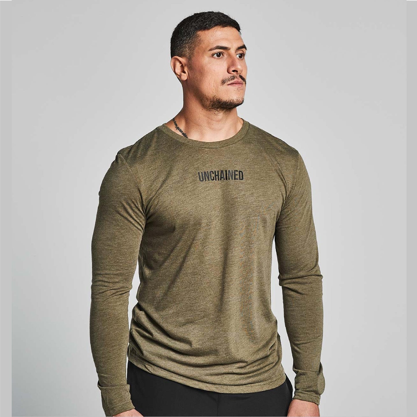 T-SHIRT MANCHES LONGUES NOMADE - MILITARY GREEN - UNCHAINED
